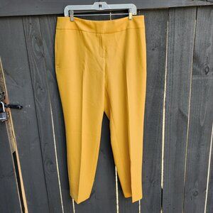 YELLOW DRESS PANTS FROM KASPER SIZE 12 ANKLE LENGTH NWOT